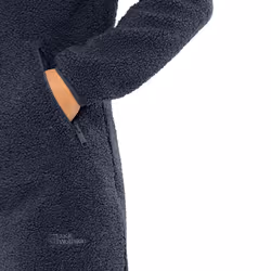 Jack Wolfskin Womens High Curl Soft Feel Breathable Fleece Coat Jacket - S, Night Blue