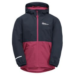 Jack Wolfskin Unisex Snowy Days Juniors Kids Waterproof Windproof Jacket - Age 10-12, Dark Fuchsia