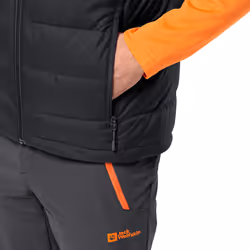 Jack Wolfskin Mens Ather Down Insulated Lightweight Classic Vest Gilet - S, Phantom