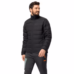 Jack Wolfskin Mens Ather Down Lightweight Insulated Packable Jacket - XL, Black