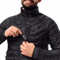 Jack Wolfskin Mens Routeburn Pro Insulated Windproof Stretch Panel Jacket - L, Black