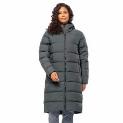 Jack Wolfskin Womens Frozen Palace Windproof Water Repellent Jacket - L, Slate Green