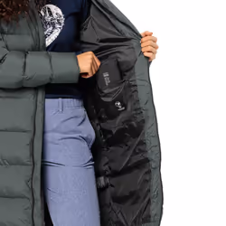Jack Wolfskin Womens Frozen Palace Windproof Water Repellent Jacket - L, Slate Green