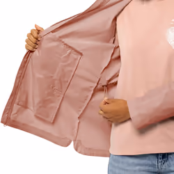 Jack Wolfskin Womens Desert Wind Hooded Windproof Jacket Coat - Rose Dawn - L, Rose Dawn