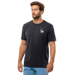 Jack Wolfskin Mens Vonnan Short Sleeve Moisture Wicking Graphic T-Shirt - S, Phantom