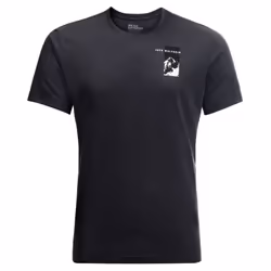 Jack Wolfskin Mens Vonnan Short Sleeve Moisture Wicking Graphic T-Shirt - S, Phantom