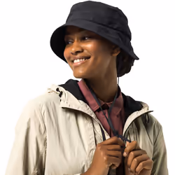 Jack Wolfskin Womens Summer All Round Visor Adjustable Chin Strap Sun Hat - M, Black
