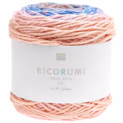 Rico Design Ricorumi Spin Spin, Craft, Multicolour, Cotton, 115 m, 50 g, Fine wash (30°C)