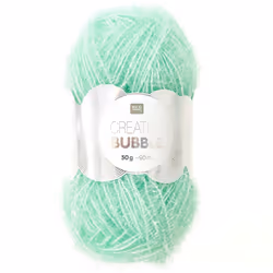 Knitting Wool Creative Bubble Sponge Bright Coloured Yarn Aquamarine