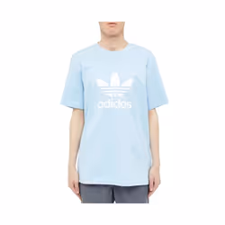 Adidas Originals Mens T Shirts Trefoil Logo California Retro Design Tee - Sky Blue, 2XL