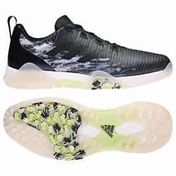 adidas Golf Mens 2022 Code Chaos Waterproof Lightweight Lace Up Golf Shoes - UK 8, Core Black/Pulse Lime
