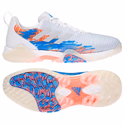adidas Golf Mens 2022 Code Chaos Waterproof Lightweight Lace Up Golf Shoes - UK 8, FTWRWhite/BlueRush