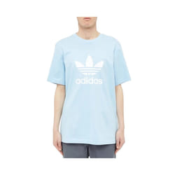 Adidas Originals Mens T Shirts Trefoil Logo California Retro Design Tee - Sky Blue, XL