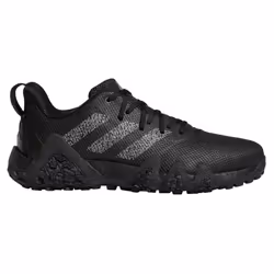 adidas Golf Mens 2024 Code Chaos Lightweight Waterproof Lace Up Golf Shoes - UK 8, Core Black/Dark Silver