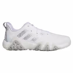 adidas Golf Mens 2024 Code Chaos Lightweight Waterproof Lace Up Golf Shoes - UK 7.5, White/Silver/Grey Two