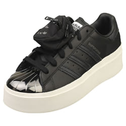 adidas Superstar Bonega Womens Platform Trainers in Black White - 3.5