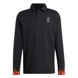 2022-2023 Belgium LS Polo Shirt (Black) - M