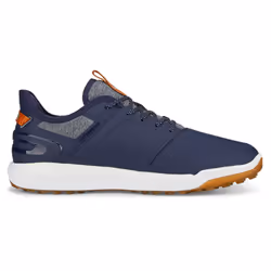 Puma Golf Mens 2024 IGNITE ELEVATE Spikeless Comfort Waterproof Golf Shoes - UK 7.5, Puma Navy/Puma Silver