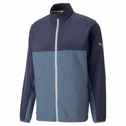 Puma Golf Mens First Mile Sustainable Recycled Moisture Wicking Jacket - XXL, Navy Blazer/Evening Sky