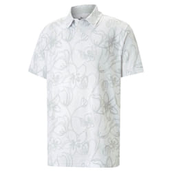 Puma Golf Mens Cloudspun Stems Moisture Wicking UPF 40+ Polo Shirt - M, Bright White/High Rise