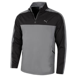 Puma Golf Mens Momentum Woven Quarter Zip Water Repellent Sweater - M, Puma Black/Quiet Shade