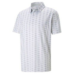Puma Golf Mens Mattr Dreamer Novelty Moisture Wicking Polo Shirt - L, High Rise/Quiet Shade
