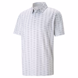 Puma Golf Mens Mattr Dreamer Novelty Moisture Wicking Polo Shirt - XL, High Rise/Quiet Shade
