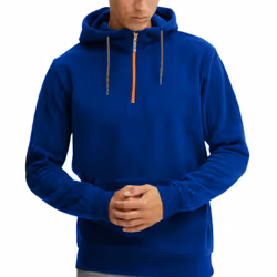 ALEKO Mens Hoodies Long Sleeve Half Zip - Blue, L