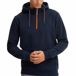ALEKO Mens Hoodies Long Sleeve Half Zip - Navy, L