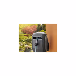 GARDENA 8055 - 100 Foot Wall Mounted Retractable Reel with Hose Guide, Automatic retraction for Easy Watering, Gray