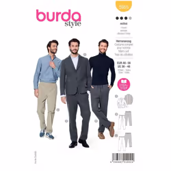 Burda Sewing Pattern 5955 Men 36-46 (46-56) Suits, Jackets, Trousers