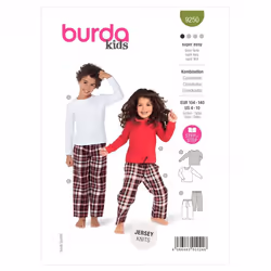 Burda Sewing Pattern 9250 Kids 4-10 (104-140) Pyjamas