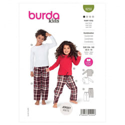 Burda Sewing Pattern 9250 Kids 4-10 (104-140) Pyjamas