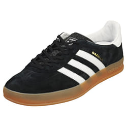adidas Gazelle Indoor Mens Casual Trainers in Black White - 4.5