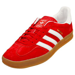 adidas Gazelle Indoor Mens Fashion Trainers in Red White - 12.5