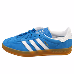adidas Gazelle Indoor Womens Fashion Trainers in Blue White - 4 UK