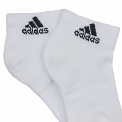 adidas Unisex Adult Cushioned Sportswear Ankle Socks 3 Pairs Socks  White/Black  Medium - Additional view 2
