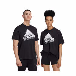 Adidas Gender Neutral HK0376 T-shirt Black/White UK-S