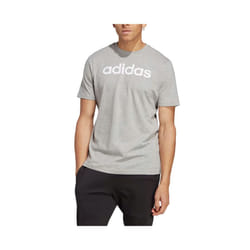 Adidas Essentials Mens T Shirts Embroidered Logo - Grey, L