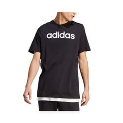 Adidas Essentials Mens T Shirts Embroidered Logo - Black, M