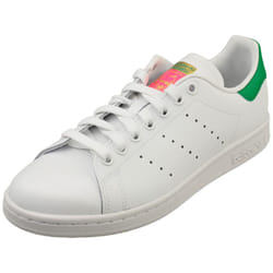 adidas Stan Smith Womens Classic Trainers in White Green Pink - 5