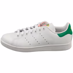 adidas Stan Smith Womens Classic Trainers in White Green Pink - 5