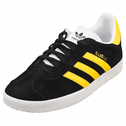 adidas Gazelle Mens Casual Trainers in Black Yellow - 4.5