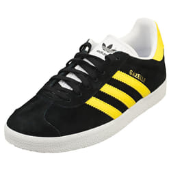 adidas Gazelle Mens Casual Trainers in Black Yellow - 4.5