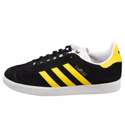 adidas Gazelle Mens Casual Trainers in Black Yellow - 4.5