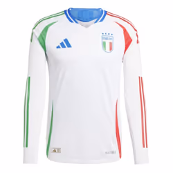 2024-2025 Italy Authentic Long Sleeve Away Shirt - L