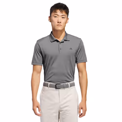 adidas Golf 2024 Performance Left Chest Logo Stretch Polo Shirt - M, Grey Three Sport