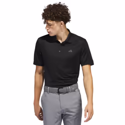 adidas Golf 2024 Performance Left Chest Logo Stretch Polo Shirt - L, Black Sport