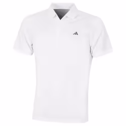 adidas Golf 2024 Performance Left Chest Logo Stretch Polo Shirt - S, White Sport