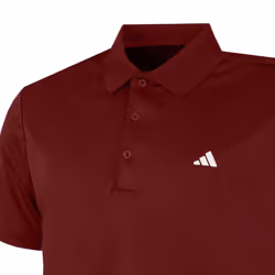 adidas Golf 2024 Performance Left Chest Logo Stretch Polo Shirt - XL, Core Burgundy Sport